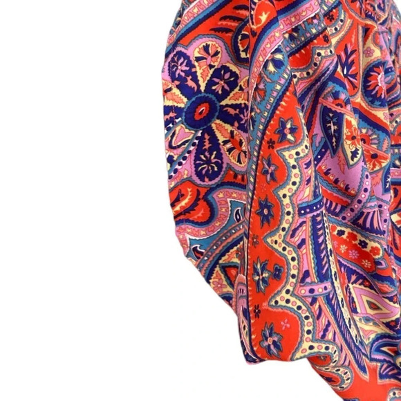 Angie Women's Colorful Paisley Off The Shoulder Cut Out Mini Dress Size Medium - Picture 2 of 9